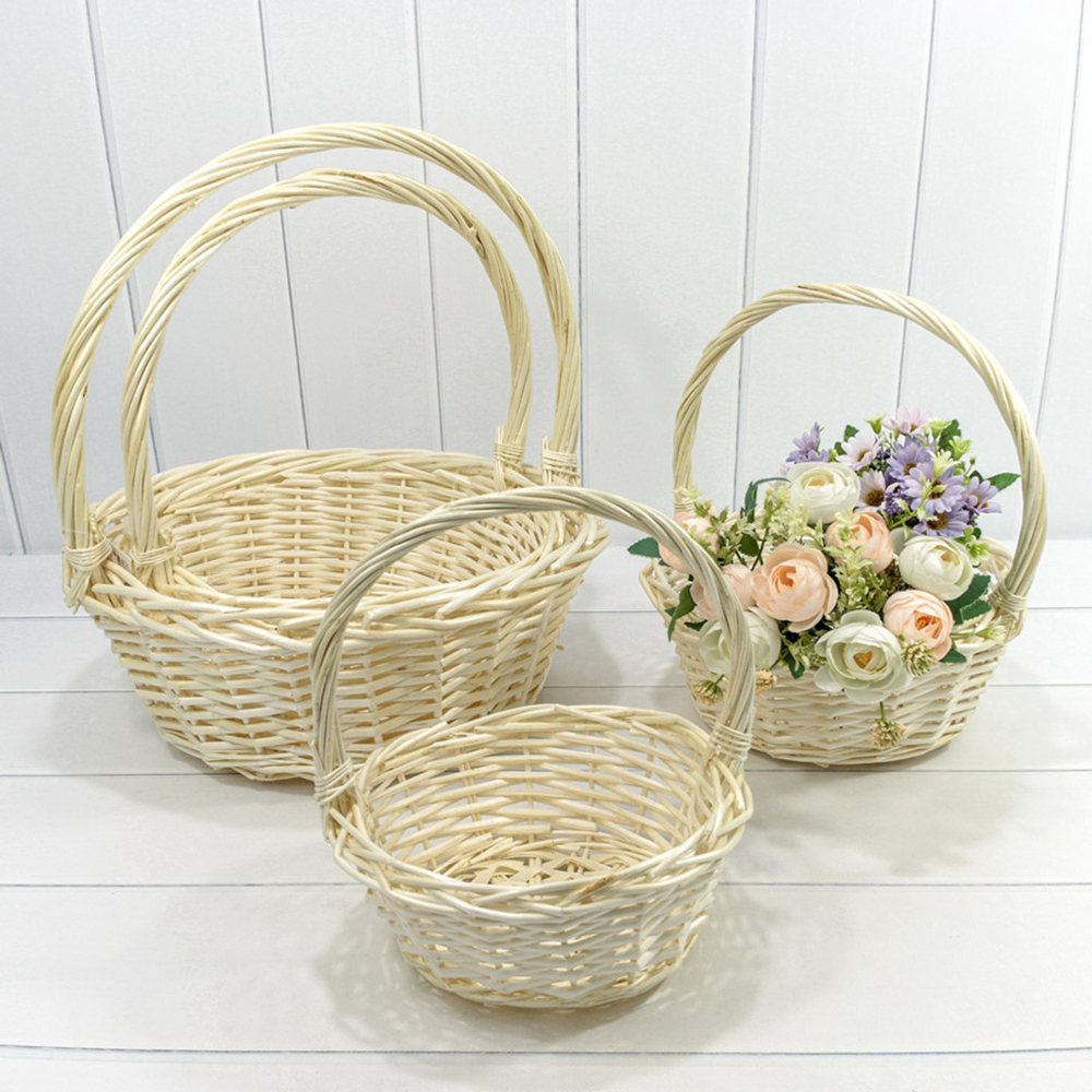 Корзина 40х15/44 (±5%) см Набор 4шт с ручкой (Бежевый)