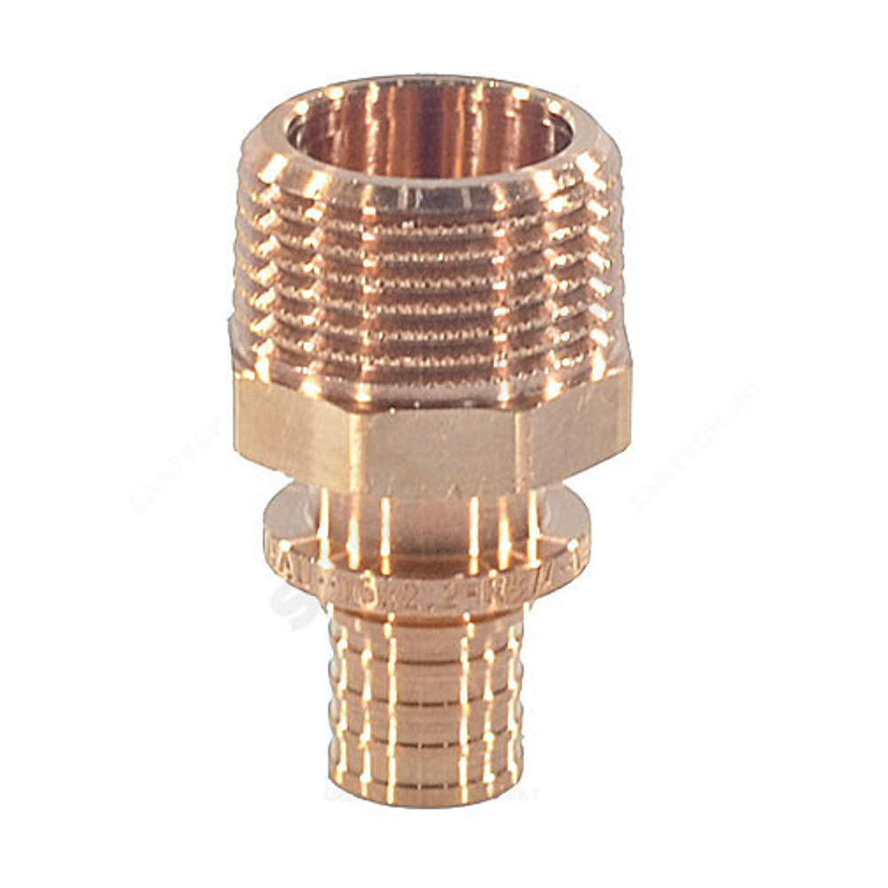 Муфта для PE-X труб аксиальная бронза Дн 16х3/4" НР RAUTITAN RX+ Rehau 14563121001 (13660501001)
