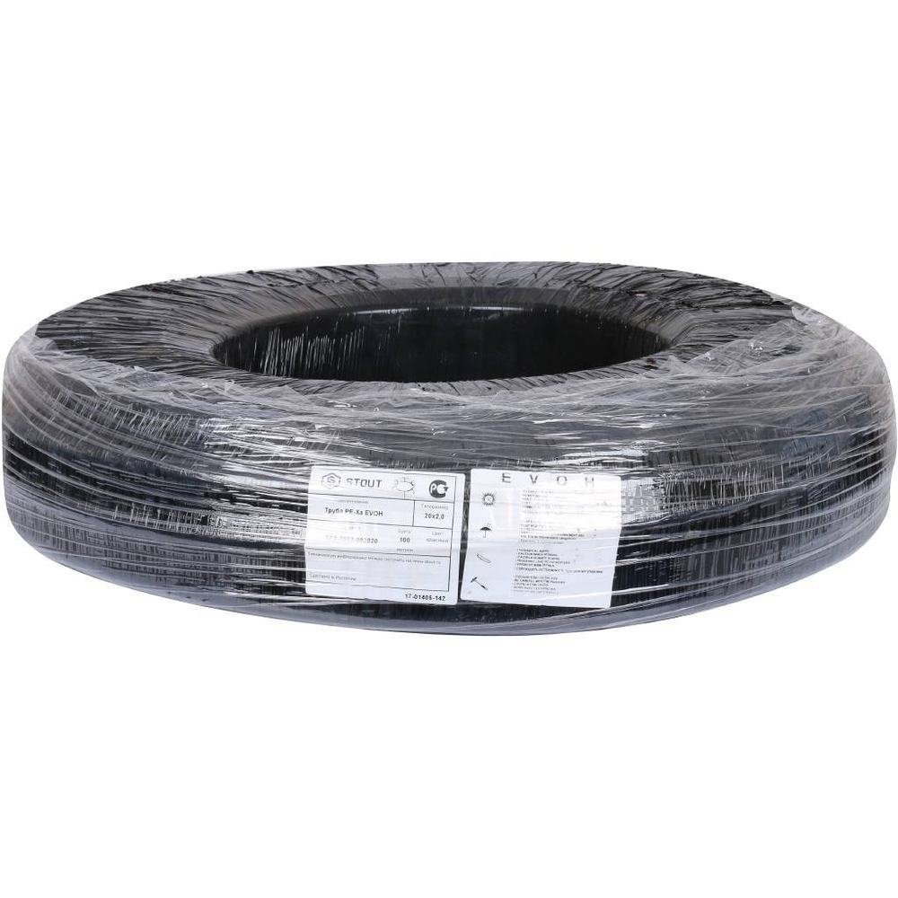 Труба из сшитого полиэтилена STOUT PEX с кислородным слоем, красная, 20х2,0 240 м