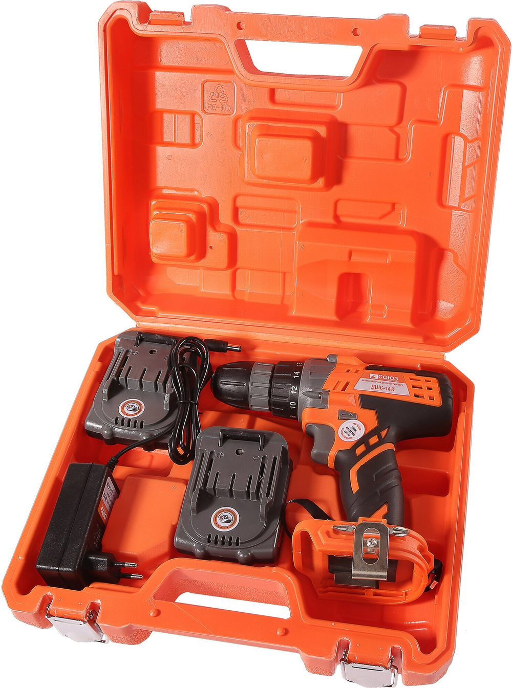 Дрель аккумуляторная СОЮЗ ДШС-14К  14 В, 2 акк. 2 Ач, кейс