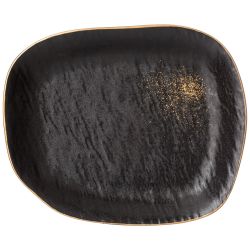 НАБОР ТАРЕЛОК ОБЕДЕННЫХ BRONCO "MIDNIGHT GOLD" 2 ШТ. 26,5*21*3,5 СМ (КОР=12НАБ.)