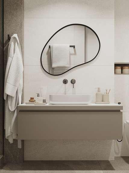 Подставка для ванных принадлежностей slim, светло-серая, большая