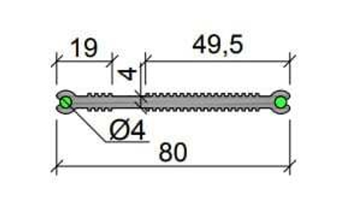 Гидроизоляционная шпонка ХВН-80 (2 х 4) ПВХ-П