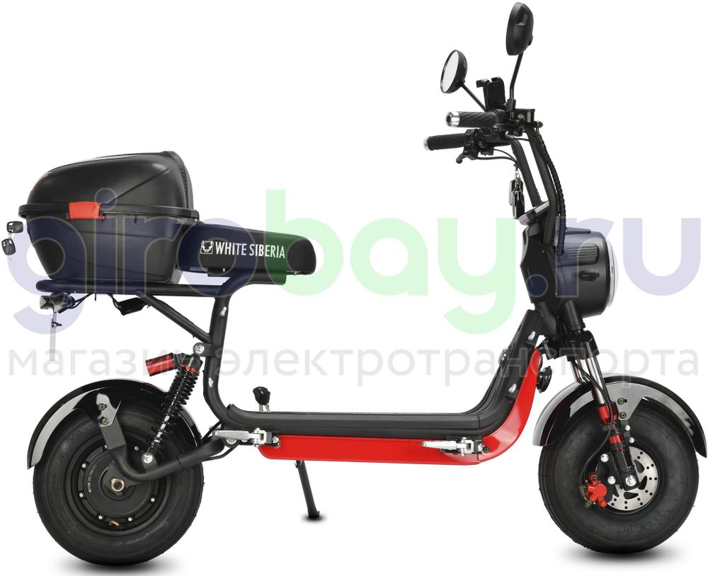 Электроскутер WHITE SIBERIA MINI R 2500w 3.0 (60V/21Ah) - Черный фото №13
