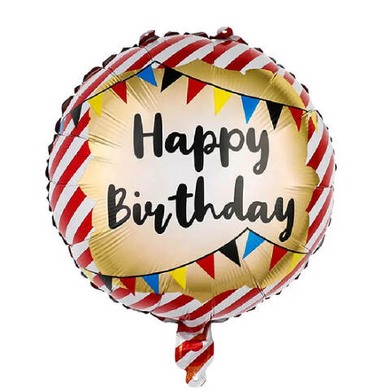 Шар круг Happy Birthday