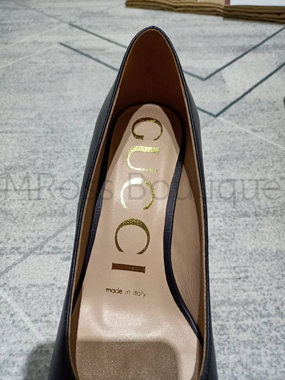 Женские туфли Gucci Horsebit черного цвета