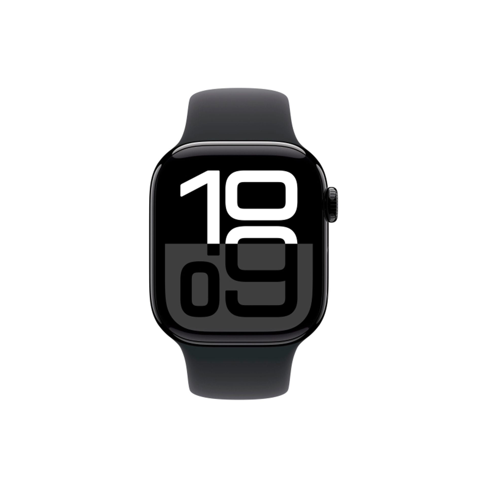 Умные часы Apple Watch Series 10 46mm Jet Black Aluminum Case with Sport Loop Ink M\L
