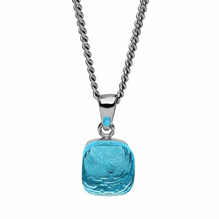 Колье Qudo Firenze dark aquamarine 400168.1 BL/S