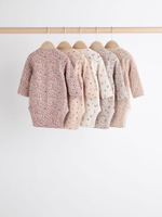 Боди с длинным рукавом для малышей Next K79-555, 5 шт., Молочный, Бежевый