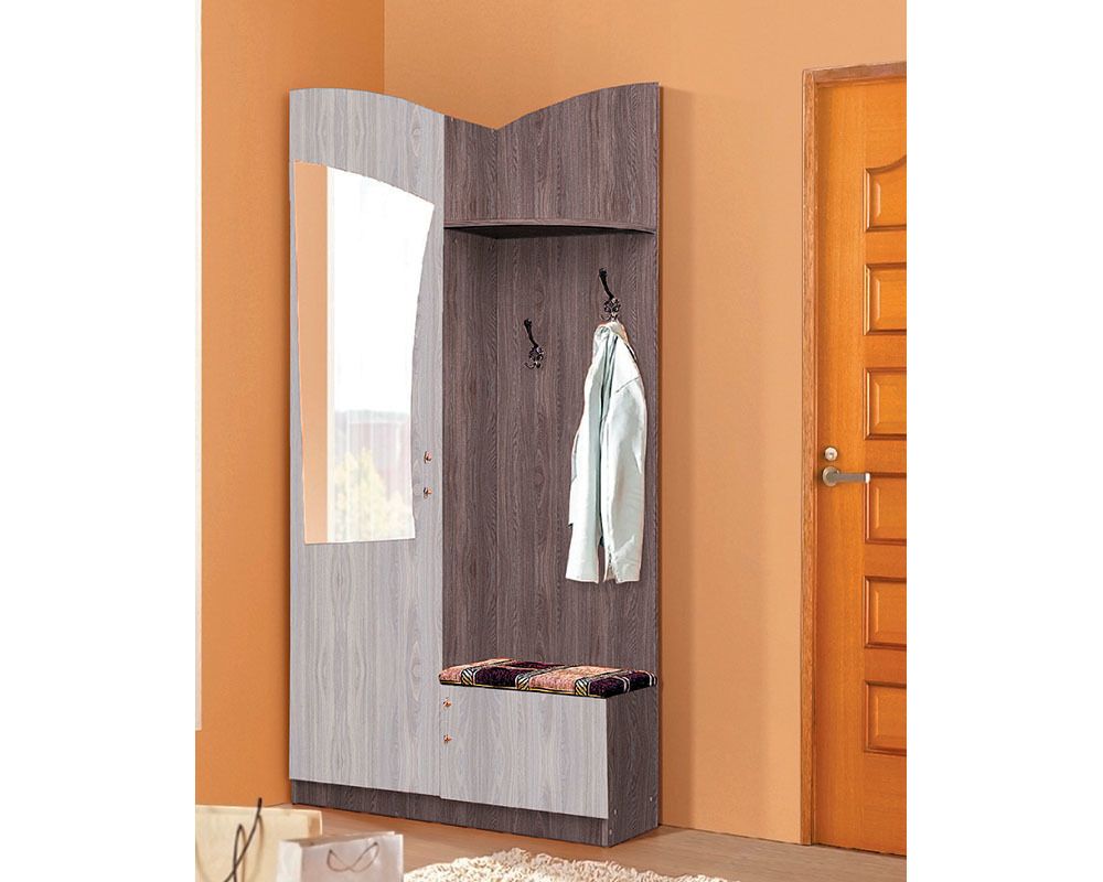 Прихожая "Саша-1" (ясень анкор темный/ясень анкор светлый), ЛДСП, Фант-мебель, г. Волжск