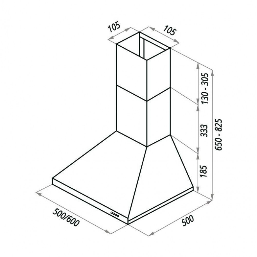 Вытяжка встраиваемая CIARKO Delta +F 50 см (беж)