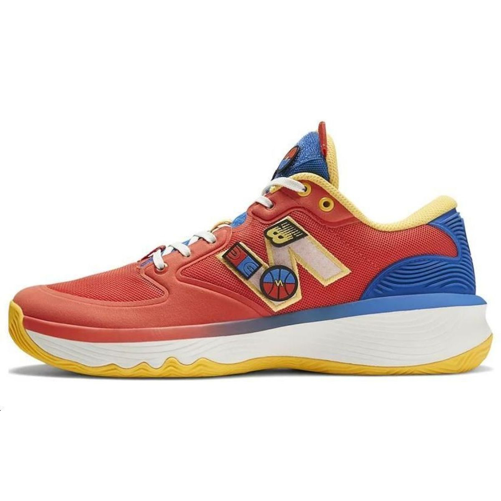 New Balance Hesi Низкий Устойчивый к Износу Низкий Топ Винтаж Синий Баскетбольные Кроссовки Унисекс Красный Синий