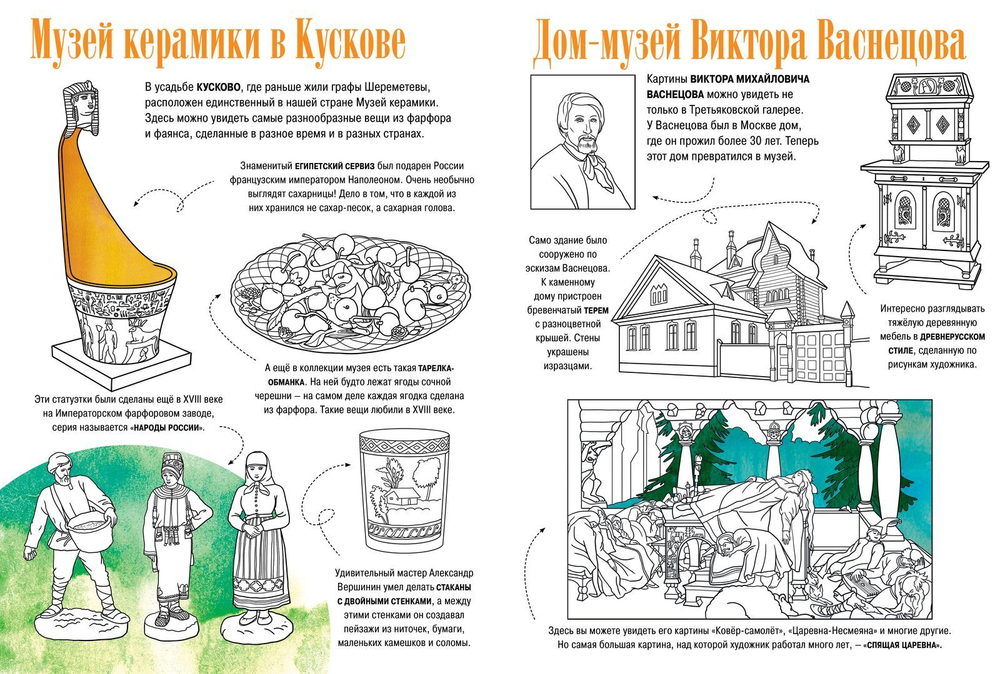 Музеи Москвы. Искусство. Раскраска-путеводитель