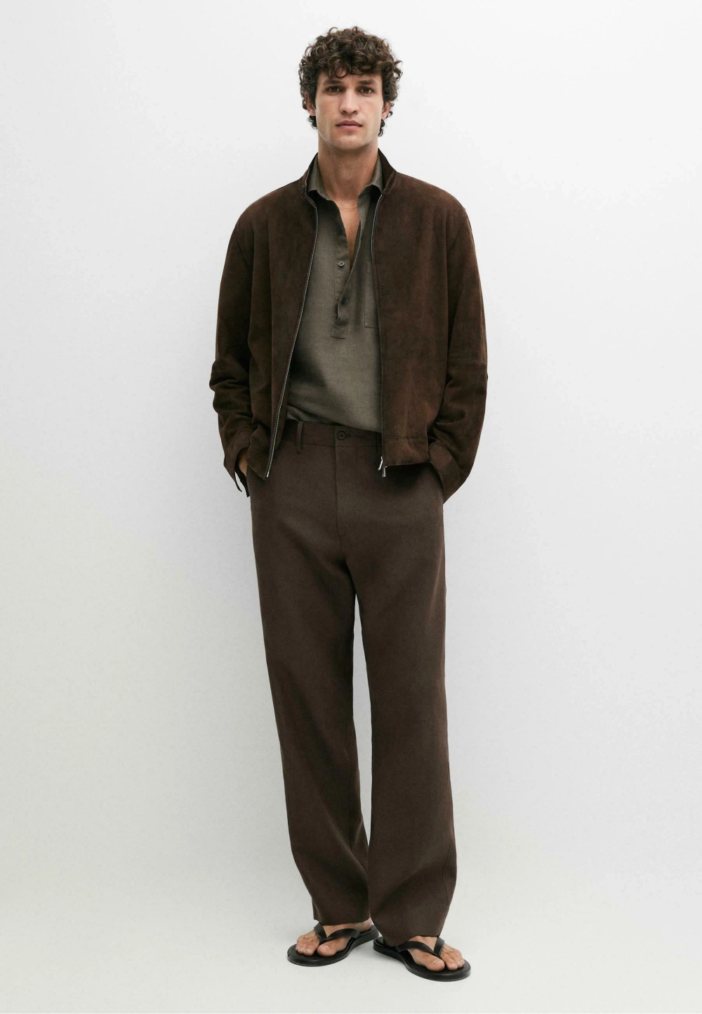 КУРТКА MASSIMO DUTI - mottled dark brown