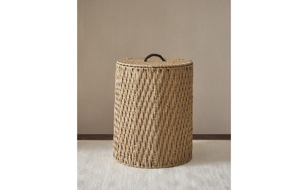 Zara Home Корзина из нержавеющей стали, цвет бежевый, 46 см