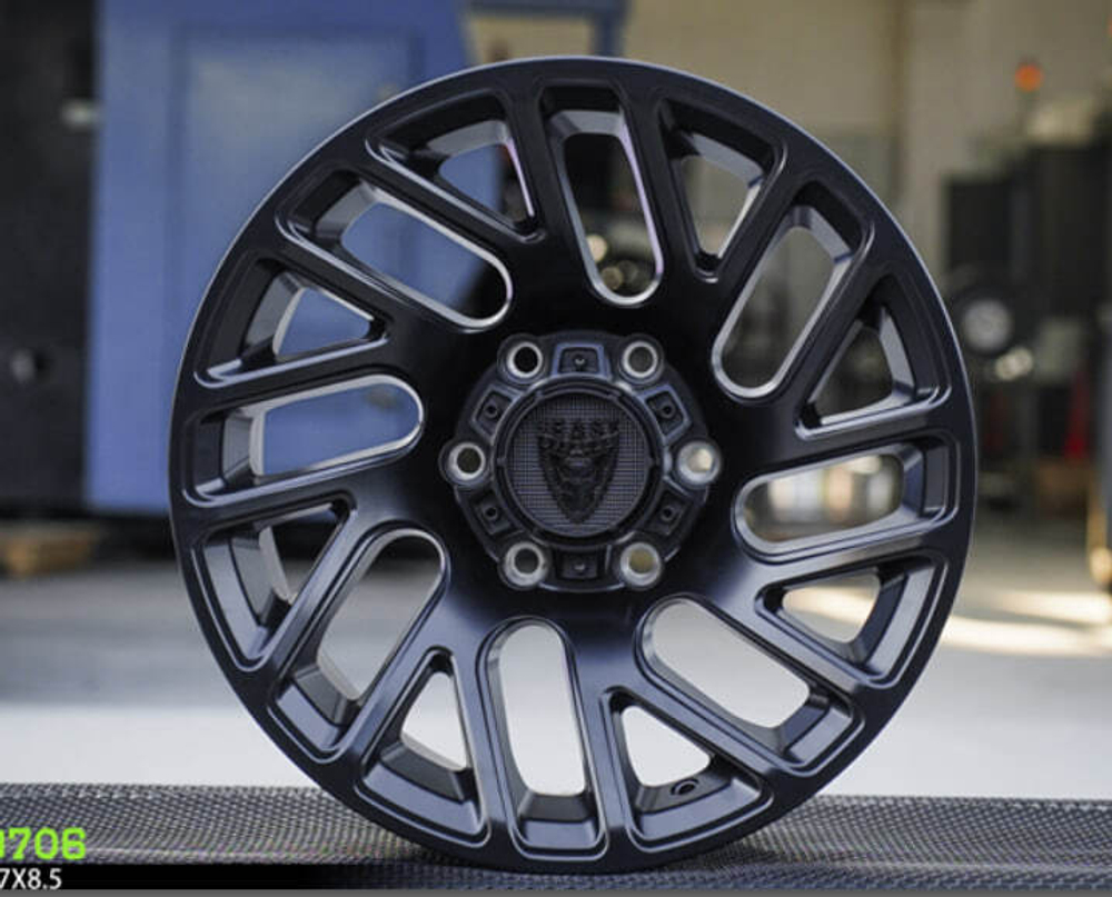 Диск колесный 9706 R17 8,5 ET0 Matte Black Beast offroad