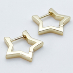 Ювелирные швензы Конго с позолотой, размер 18*19 мм, цена за пару