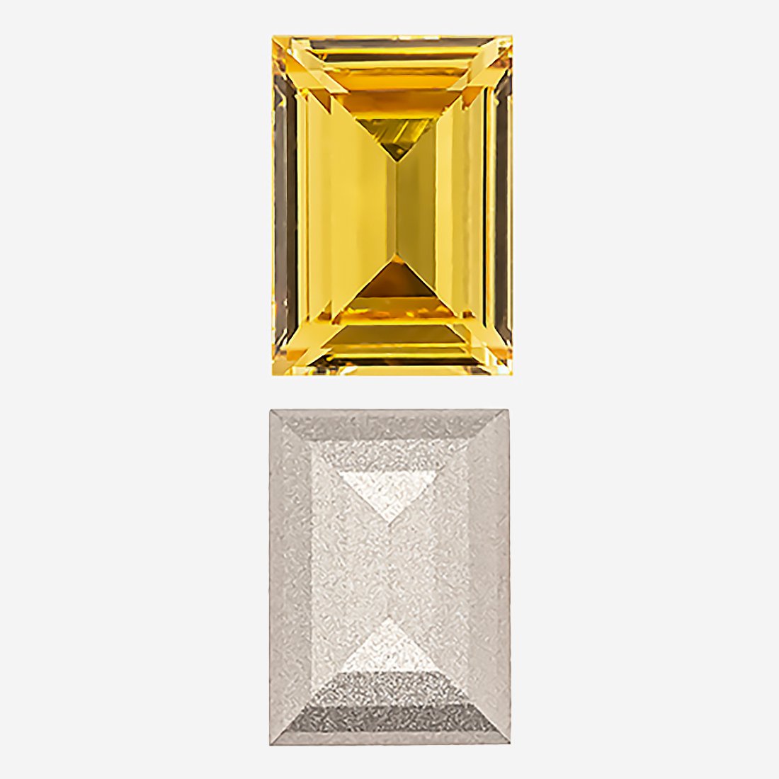 Кристалл Прямоугольник (Step Cut Fancy Stone), оттенок "Светлый Топаз"/"Light Topaz", 18*13мм