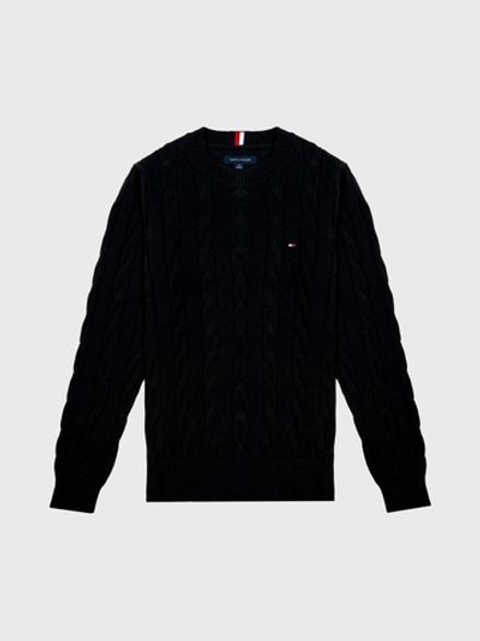 Свитер Tommy Hilfiger Flag Logo Cable Knit Black