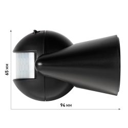 Датчик движения ЭРА MD 03 настенный инфракрасный 1200 Вт угол 180 градусов IP44, черный | Датчики движения