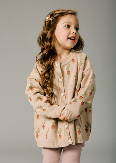 Кардиган вязаный (редиски)