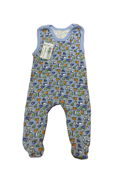 Ползунки длинные на кнопках из футера (100% хлопок с начесом) на рост 68 см