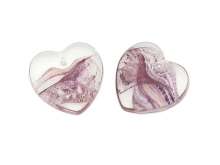 Подвеска "Сердце" 29мм, стекло