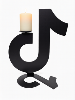 Подсвечник для свечей "Tik-Tok" (черный)