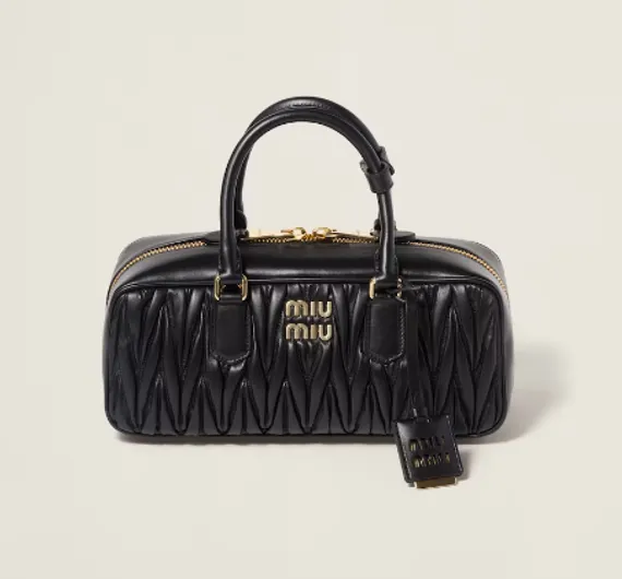 Сумка MIU MIU Arcadie matelassé из кожи наппа, черный