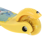 Самокат 3х кол. желтый, 55см, макс.высота ручки 62см. колеса PU свет, макс.вес 45кг.