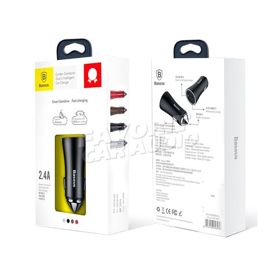 АЗУ 2USB Baseus CCALL-DZ01 2400mA алюминий чёрный