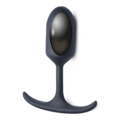 Черная анальная пробка с утяжелением Premium Silicone Weighted Anal Plug Medium - 14 см. (Цвет: черный)