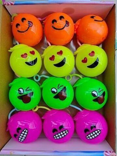 Мяч световой "Смайлик" (цвет микс) (Арт. ИК-4342)