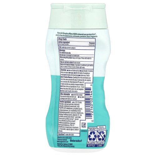 Coppertone, Pure & Simple, для детей, 100% минеральная защита от солнца, SPF 50, 177 мл (6 жидк. унц.)