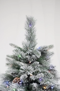 Искусственная елка Скандинавия заснеженная 240 см., литая хвоя+пвх, 760 мульти/теплых LED ламп, ЕлкиТорг (26240)