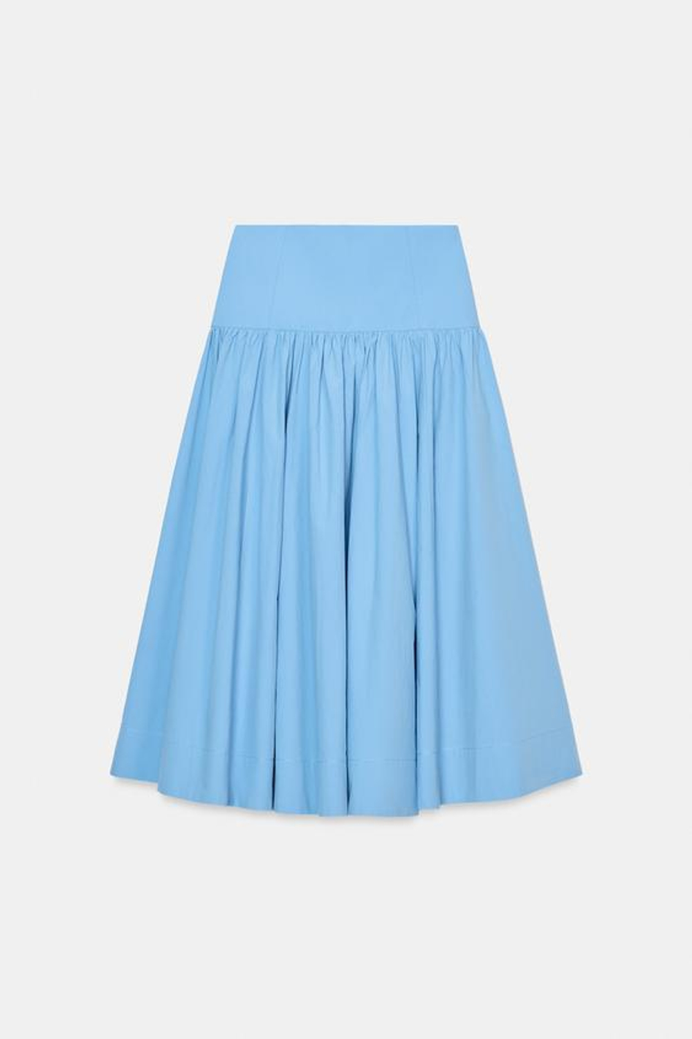 ZARA ОБЪЕМНАЯ ЮБКА МИДИ, ЯРКО-СИНИЙ