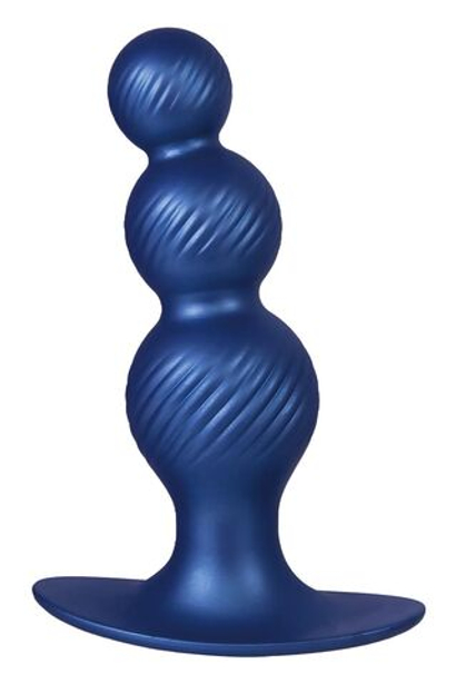 Синяя анальная елочка 5 Inch Silicone Anal Plug - 14 см.