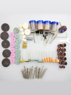 Набор насадок для гравера 150 предметов фрезы, шарошки, диски, сверла