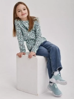Лонгслив базовый для девочки с принтом
