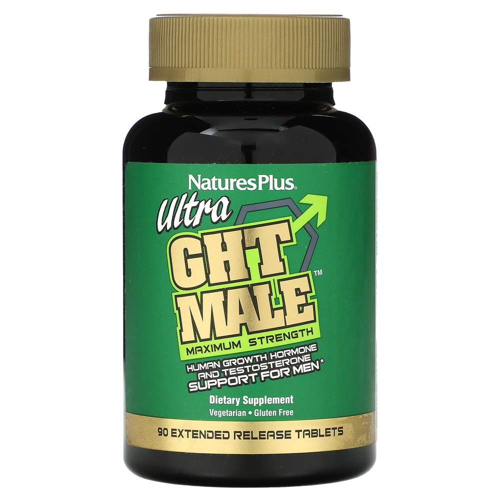NaturesPlus, Ultra GHT Male, 90 таблеток с замедленным высвобождением