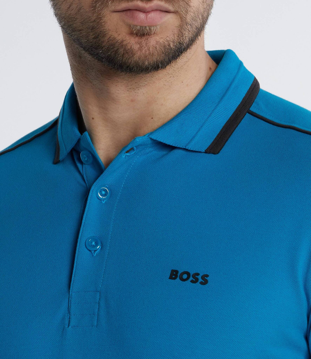 Поло Paddy 1 BOSS GREEN - голубой(50512995)