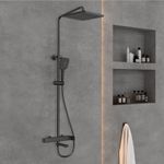 Душевая стойка Vincea Cube VSFS-1C1MB с изливом, черный