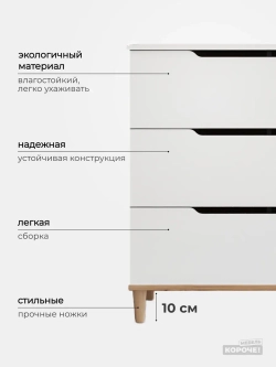 Комод пеленальный для новорожденных с ящиками