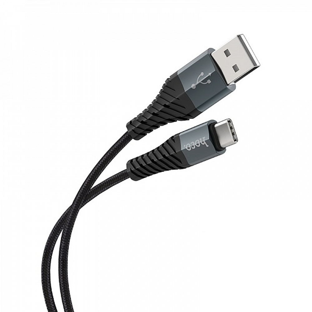 Кабель USB Type-C 3А 1-метр Hoco X38 в оплетке черный