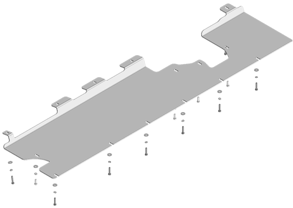 Защита топливных трубок, силовых проводов (сбоку АКБ). 4 мм, Алюминий для Li Auto L7 2024-н.в., Motodor.349908