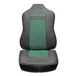 Чехлы FAW J7 (экокожа, черный, зеленая вставка)