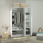 Шкаф для одежды, 117х55х175, Марм, распашной, в прихожую, со штангой и полкой, серый, Dipriz