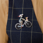 Брошь Shadore Велосипед XZ2294.2 BW/S