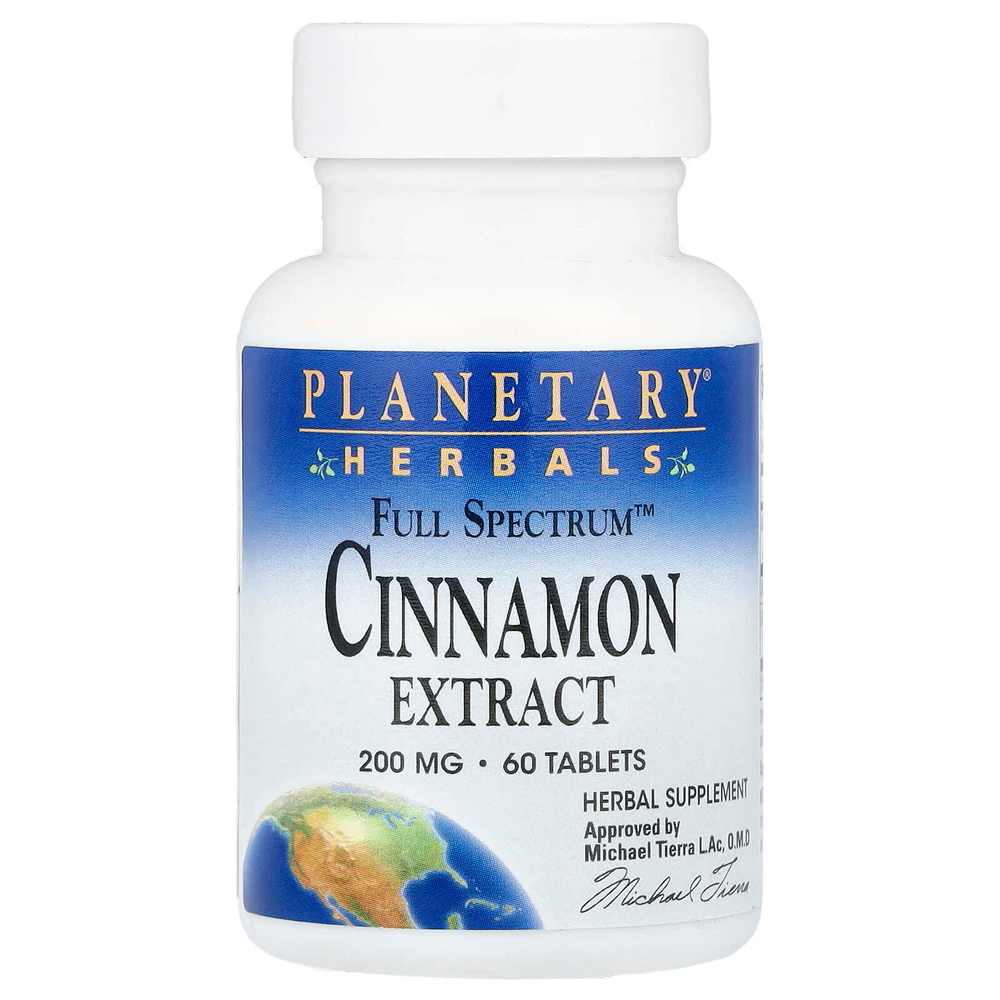 Planetary Herbals, Экстракт корицы Full Spectrum ™, 60 таблеток