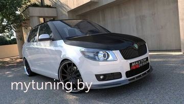Сплитер переднего бампера для Skoda Fabia 2